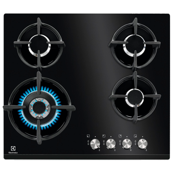 Газовая варочная панель Electrolux KGG6437K Закаленное стекло / Черный photo 1