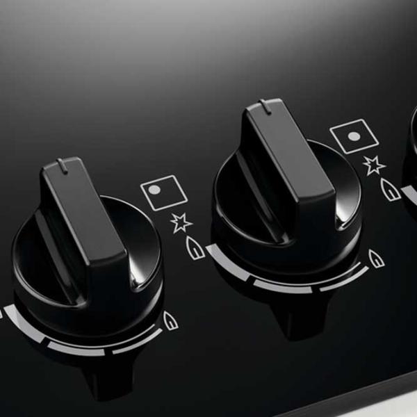 Plită încorporabilă pe gaz Zanussi ZGO68410BA Sticlă călită / Black photo 3