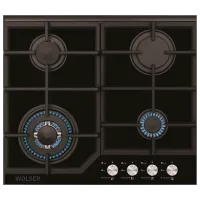 Газовая варочная панель Wolser WL-TR6400 GTB FFD Закаленное стекло / Черный