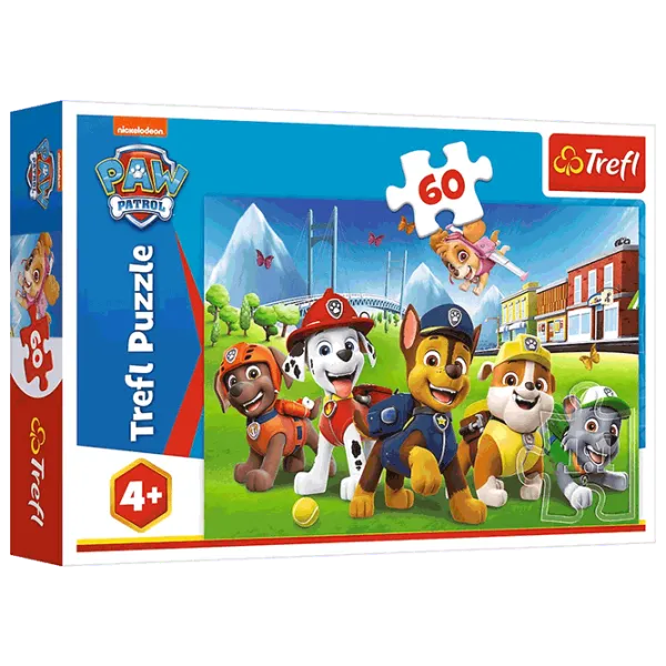Puzzle Trefl Paw Patrol on the grass 4+/ Numărul de piese: 60 photo 1