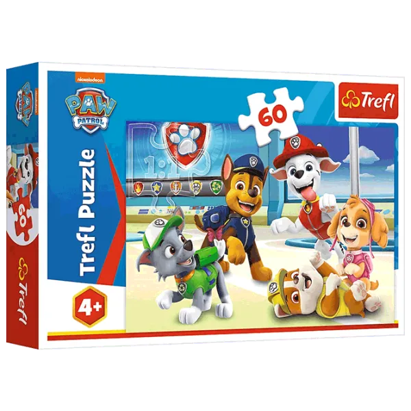 Puzzle Trefl In the Puppie's world 4+/ Numărul de piese: 60 photo 1
