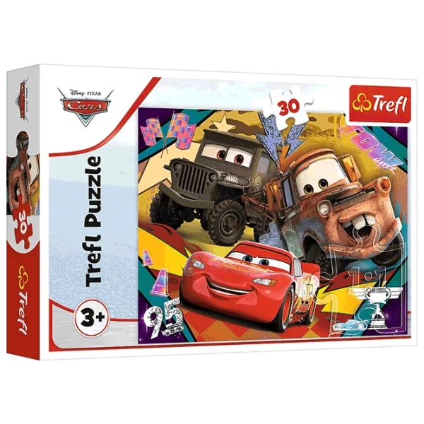 Puzzle Trefl Speeding cars 3+/ Количество деталей: 30 photo 1