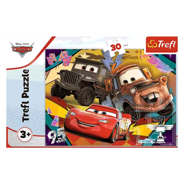 Puzzle Trefl Speeding cars 3+/ Количество деталей: 30 photo 3