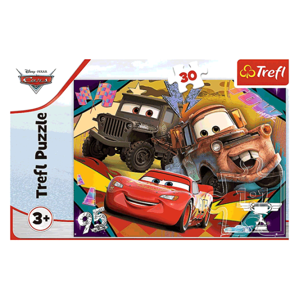 Puzzle Trefl Speeding cars 3+/ Количество деталей: 30 photo 3