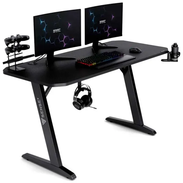 Компьютерный стол SENSE7 Nomad Basic Углеродное волокно / Черный photo 3