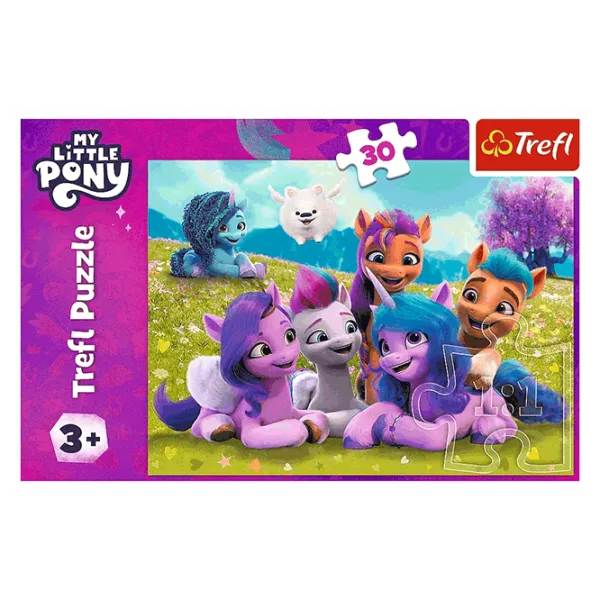 Puzzle Trefl Friendly Ponies 3+/ Numărul de piese: 30 photo 3