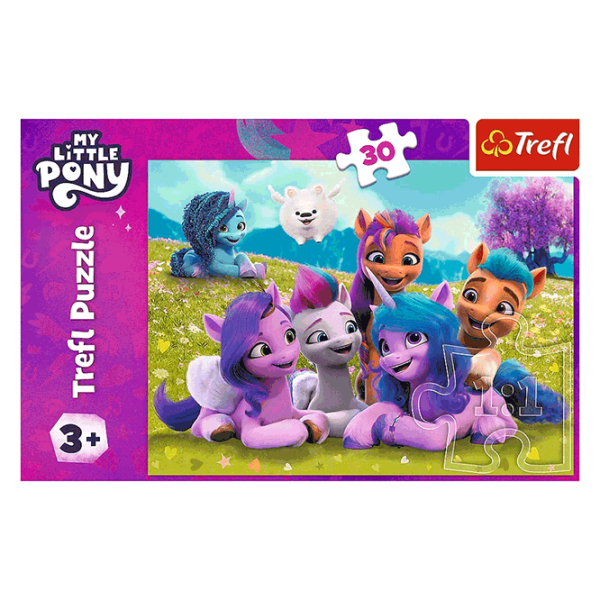 Puzzle Trefl Friendly Ponies 3+/ Numărul de piese: 30 photo 3