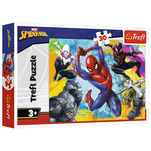 Puzzle Trefl Spider-Man's colors 3+/ Numărul de piese: 30 photo 1