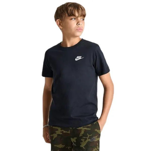 Футболки унисекс для детей Nike K Nsw Tee Embroidered Futura Lbr Черный photo 1