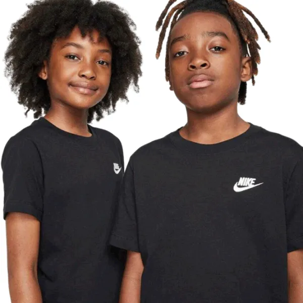 Футболки унисекс для детей Nike K Nsw Tee Embroidered Futura Lbr Черный photo 4
