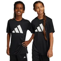 Футболки унисекс для детей Adidas Train Essentials Aeroready Logo Regular-Fit Tee Черный