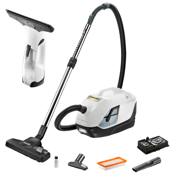 Пылесос KARCHER DS6 1.195-250.0 + WV1 Plus (1.633-608.0) 650 Вт / Черный Белый photo 1