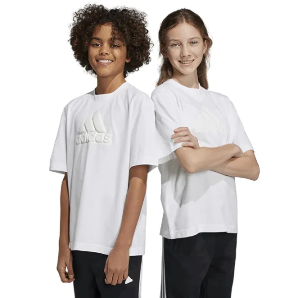 Футболки унисекс для детей Adidas U Fi Logo T Белый photo 1 Футболки унисекс для детей Adidas U Fi Logo T Белый photo 1