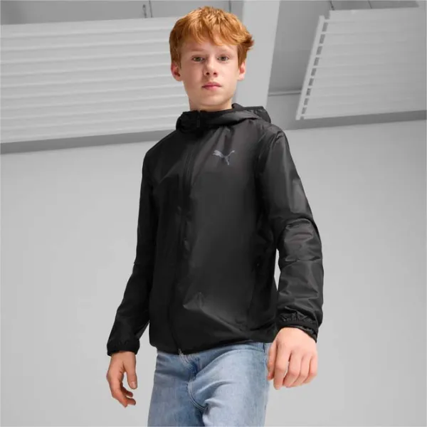 Спортивная куртка для мальчиков Puma Fleece Line Windbreaker Черный photo 3