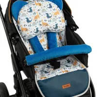 Salteluța pentru cărucior Sensillo Deluxe Velvet Poliester / White photo 2