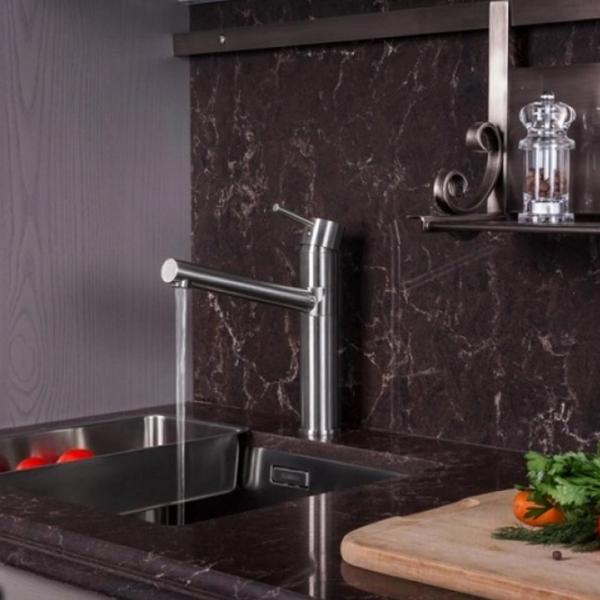 Смеситель для кухни Imprese f03408502LS Однорычажный / Поворотный / Латунь / Нержавеющая сталь photo 3 Смеситель для кухни Imprese f03408502LS Однорычажный / Поворотный / Латунь / Нержавеющая сталь photo 3