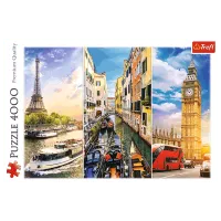 Puzzle Trefl Trip around Europe 15+/ Numărul de piese: 4000 photo 2