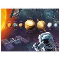 Puzzle Trefl 25 Frame Solar system 4+/ Numărul de piese: 25 photo 2