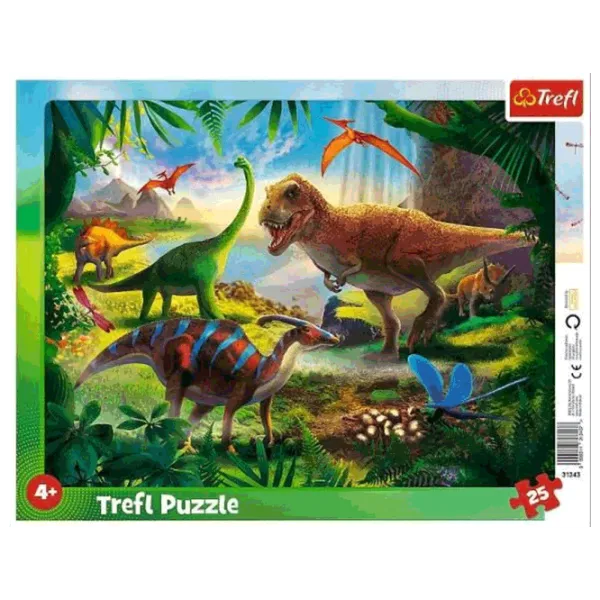 Puzzle Trefl Dinosaurs 4+/ Количество деталей: 25 photo 1