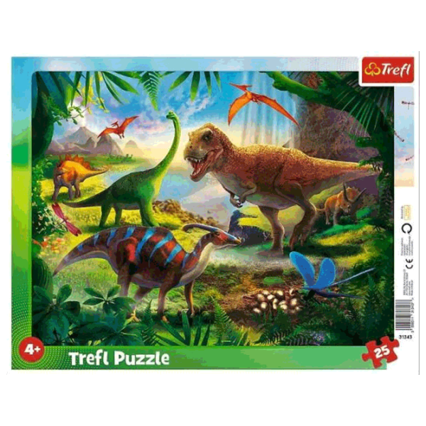 Puzzle Trefl Dinosaurs 4+/ Количество деталей: 25 photo 1