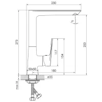 Baterie pentru bucătărie Imprese f03407601AA Mono comandă / Pivotantă / Alamă / Inox photo 2