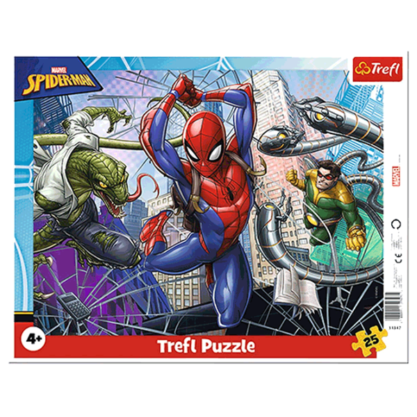 Puzzle Trefl Brave Spiderman 4+/ Numărul de piese: 25 photo 1 Puzzle Trefl Brave Spiderman 4+/ Numărul de piese: 25 photo 1