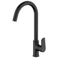 Baterie pentru bucătărie Imprese Vaclav Mono comandă / Pivotantă / Alamă / Black