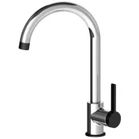 Baterie pentru bucătărie Volle Mora Mono comandă / Pivotantă / Alamă / Crom