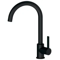 Смеситель для кухни Volle Mora Однорычажный / Поворотный / Латунь / Черный