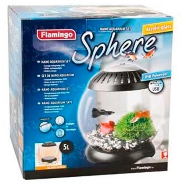 Аквариум Flamingo Nano Aquarium Sphere  5 л / Черный photo 3