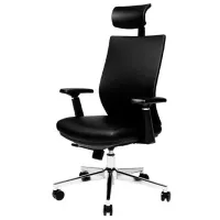 Fotoliu de birou CUSTO Girona Piele artificială/ Black 