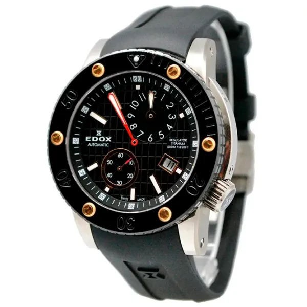 Ceas de mână pentru bărbați Edox 77001-TINR-NIR Mecanic / 45 mm photo 1 Ceas de mână pentru bărbați Edox 77001-TINR-NIR Mecanic / 45 mm photo 1