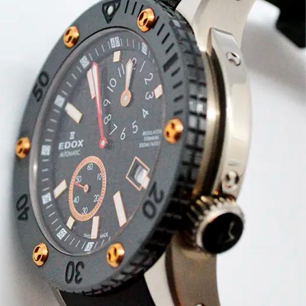 Ceas de mână pentru bărbați Edox 77001-TINR-NIR Mecanic / 45 mm photo 2 Ceas de mână pentru bărbați Edox 77001-TINR-NIR Mecanic / 45 mm photo 2