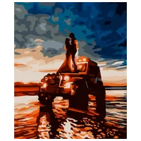 Картина по номерам Strateg Пара на машине 4823113842253 50 x 40 см / Вертикальная