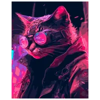 Pictură pe numere Strateg Pisica din viitor 4823113847692 50 x 40 cm / Verticală