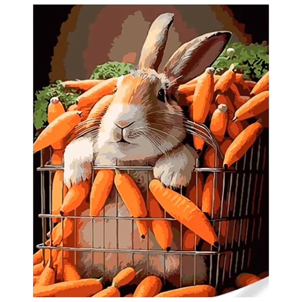Картина по номерам Strateg Кролик в моркови 4823113874018 50 x 40 см / Вертикальная photo 1 Картина по номерам Strateg Кролик в моркови 4823113874018 50 x 40 см / Вертикальная photo 1