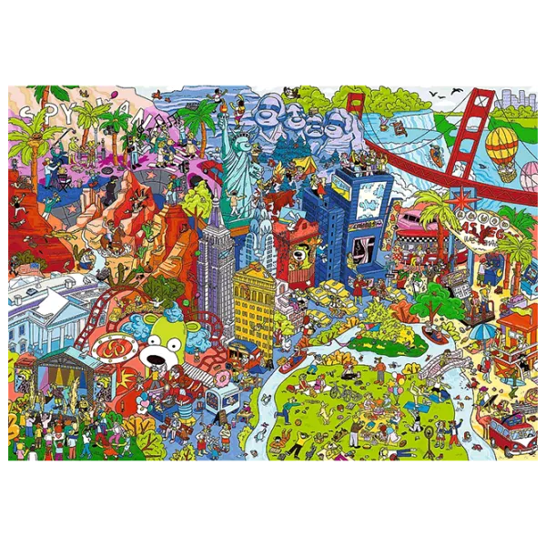 Puzzle Trefl Spy Guy Lost Items: USA 10+/ Количество деталей: 500 photo 2 Puzzle Trefl Spy Guy Lost Items: USA 10+/ Количество деталей: 500 photo 2
