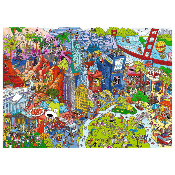 Puzzle Trefl Spy Guy Lost Items: USA 10+/ Количество деталей: 500 photo 2 Puzzle Trefl Spy Guy Lost Items: USA 10+/ Количество деталей: 500 photo 2