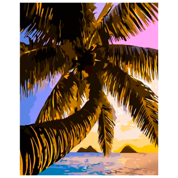 Картина по номерам Strateg Пальма над морем GS732 50 x 40 см / Вертикальная photo 1