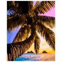 Картина по номерам Strateg Пальма над морем GS732 50 x 40 см / Вертикальная