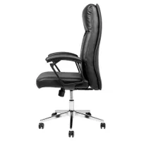 Fotoliu de birou CUSTO Braga Piele artificială/ Black photo 3