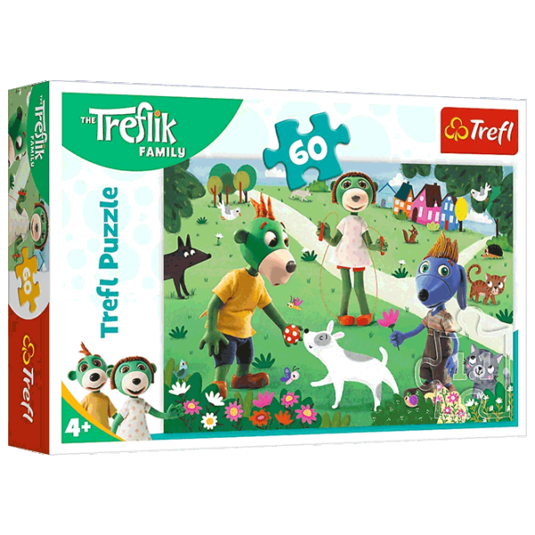Puzzle Trefl Joyful Treflik Day 4+/ Numărul de piese: 60 photo 1