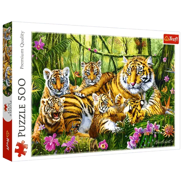 Puzzle Trefl Tiger Family 9+/ Numărul de piese: 500 photo 1