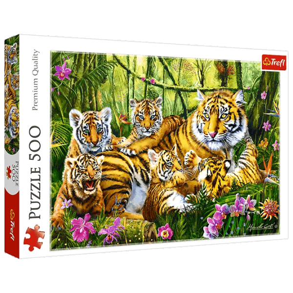 Puzzle Trefl Tiger Family 9+/ Numărul de piese: 500 photo 1
