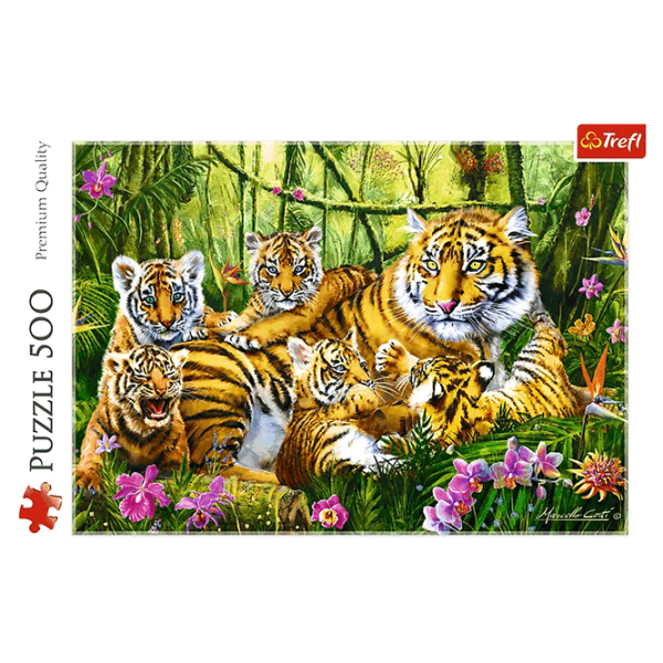 Puzzle Trefl Tiger Family 9+/ Numărul de piese: 500 photo 2