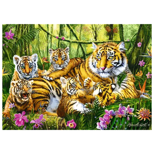 Puzzle Trefl Tiger Family 9+/ Numărul de piese: 500 photo 3