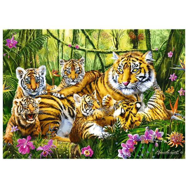 Puzzle Trefl Tiger Family 9+/ Numărul de piese: 500 photo 3