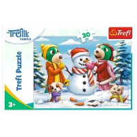 Puzzle Trefl Iarna Trefliks 3+/ Numărul de piese: 30 photo 3