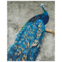 Картина по номерам Strateg Величественный павлин GS1409 50 x 40 см / Вертикальная