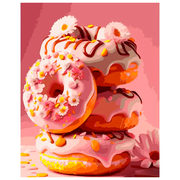 Картина по номерам Strateg Сладкие розовые пончики GS916 50 x 40 см / Вертикальная photo 1 Картина по номерам Strateg Сладкие розовые пончики GS916 50 x 40 см / Вертикальная photo 1